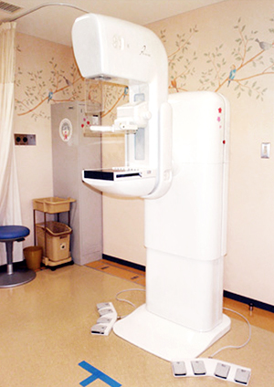 宇都宮記念病院のマンモグラフィ（乳房撮影装置）